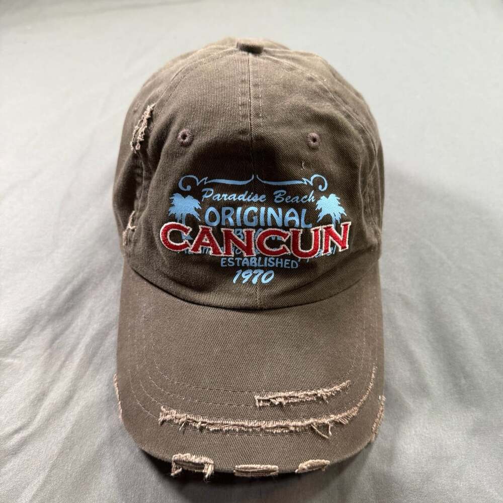 Caribbean Side Original Cancun 1970 Distressed Baseball Cap Hat
